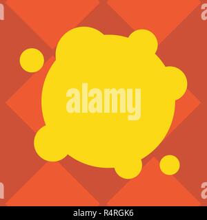 Design business concept Business ad for website promotion banners empty social media ad. Blank Deformed Color Round Shape with Small Circles Abstract  Stock Vector