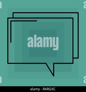 Design business Empty template isolated Minimalist graphic layout template for advertising . Rectangular Outline Transparent Comic Speech Bubble Vecto Stock Vector