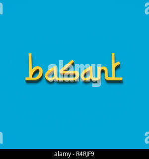 3D RENDERING WORDS 'basant' Stock Photo