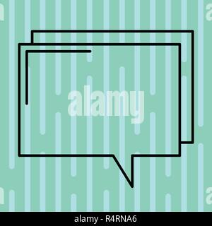 Design business concept Empty copy text for Web banners promotional material mock up template. Rectangular Outline Transparent Comic Speech Bubble Vec Stock Vector