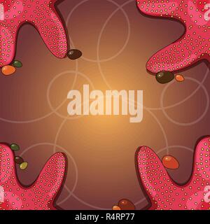 Business concept Empty template copy space isolated Posters coupons promotional material. Starfish Vector on Four Corners with Colorful Pebbles for Po Stock Vector