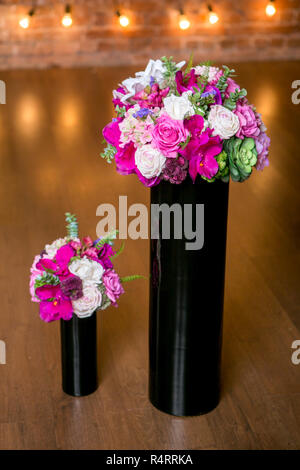 Two Beautiful spring bouquets in head box. Arrangement with mix