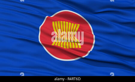 Closeup ASEAN Flag Stock Photo