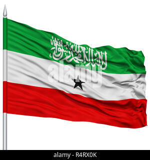 Somaliland Flag on Flagpole Stock Photo