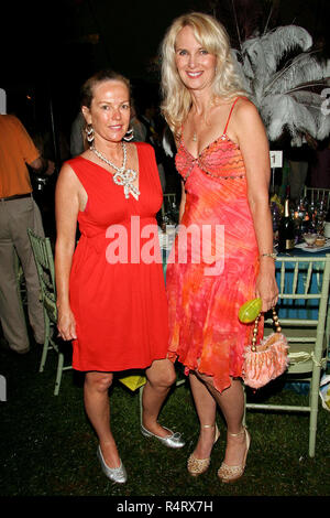 NEW YORK - AUGUST 14: Anne Hearst and Sara Herbert-Galloway attend the Best Buddies Hamptons Beach Bash at a private residence on August 14, 2008 in Water Mill, New York. (Photo by Steve Mack/S.D. Mack Pictures) Stock Photo