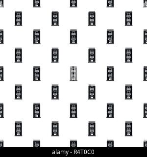 Two floor house pattern seamless vector repeat geometric for any web design Stock Vector
