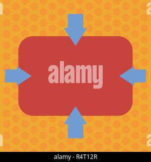 Design business concept Empty copy space modern abstract background. Arrows on Four Sides of Blank Rectangular Shape Pointing Inward Vector Stock Vector