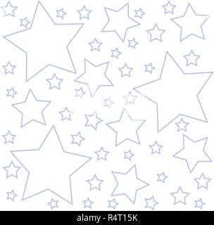Design business concept Empty copy text for Web banners promotional material mock up template. Outlines of Different Size Star Shape in Random Seamles Stock Vector
