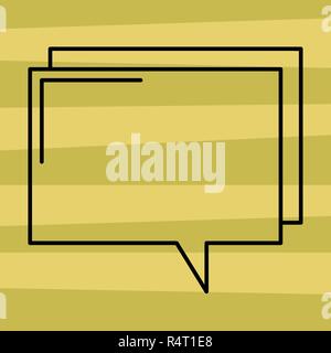 Design business concept Empty template copy space text for Ad website isolated. Rectangular Outline Transparent Comic Speech Bubble Vector Blank Space Stock Vector