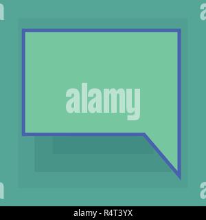 Business Empty template for Layout for invitation greeting card promotion poster voucher. Blank Rectangular Color Speech Bubble with Border Vector Rig Stock Vector