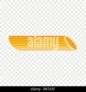 Penne pasta icon. Realistic illustration of penne pasta vector icon for on transparent background Stock Vector