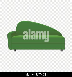 Modern green sofa mockup. Realistic illustration of modern green sofa vector mockup for on transparent background Stock Vector