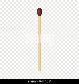 Wood match mockup. Realistic illustration of wood match vector mockup for on transparent background Stock Vector
