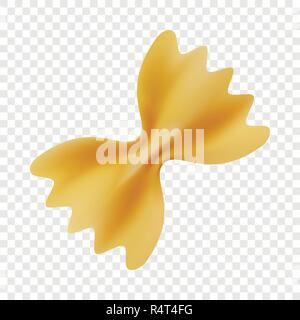Farfalle pasta mockup. Realistic illustration of farfalle pasta vector mockup for on transparent background Stock Vector
