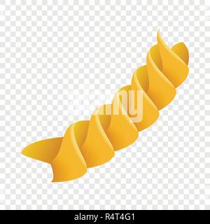 Fusilli pasta mockup. Realistic illustration of fusilli pasta vector mockup for on transparent background Stock Vector