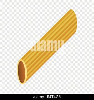 Rigatoni pasta mockup. Realistic illustration of rigatoni pasta vector mockup for on transparent background Stock Vector