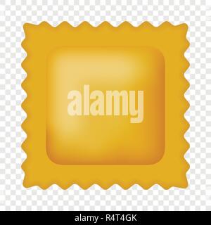 Quadretti pasta mockup. Realistic illustration of quadretti pasta vector mockup for on transparent background Stock Vector