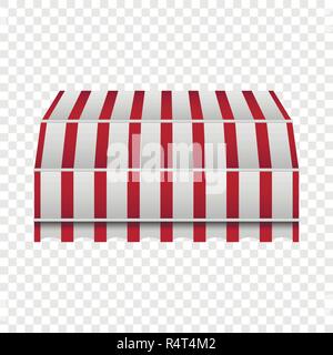 Download Red Classic Vector Window Canopy Awning for Shop, Cafe. Closed Roller Shutter, White Blank Brick ...