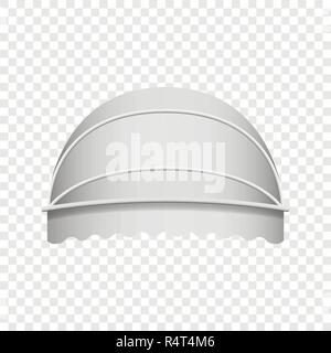 Download Red dome awning mockup. Realistic illustration of red dome awning vector mockup for on ...