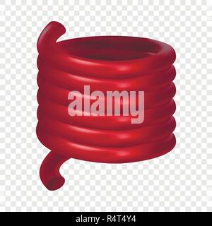 Spring cable mockup. Realistic illustration of spring cable vector mockup for on transparent background Stock Vector