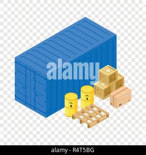 crane terminal with container isometric icon vector illustration Stock ...