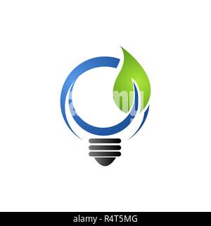 Save Energy eco concept icon for green ecology environment protection and nature saving or conservation Stock Vector