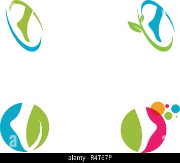 foot Logo Template vector icon illustration design Stock Vector