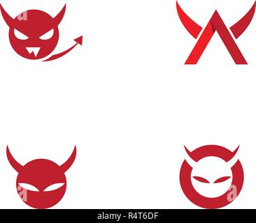 Devil horn Vector icon design illustration logo Template Stock Vector