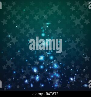 Abstract background with stars. Blue. Magic Vector illustration. Stock Vector