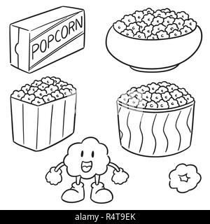 vector set of popcorn Stock Vector