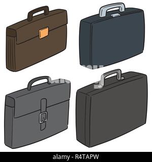 vector set of briefcase Stock Vector