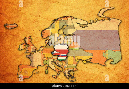 map of visegrad group Stock Photo - Alamy