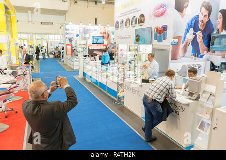 Kiev, Ukraine. October 5 2018. Dental exhibition, dental equipment. Stock Photo