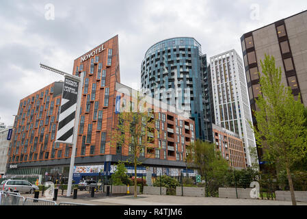 London, UK - April 27, 2018: Newly built modern buildings of Wembley Park in british capital Stock Photo