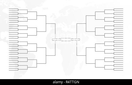 World championship tournament bracket. Empty tourney infographics template Stock Vector