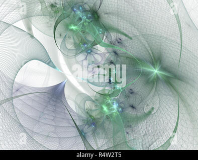 Abstract grid Wormhole. Futuristic 3d portals in space. Wireframe tunnel fantasy illustration. Image of distorted holographic pearly neon mesh. Cyberp Stock Photo