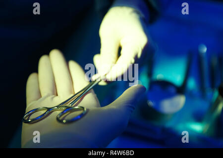The doctor in the operating room for surgery Stock Photo