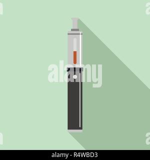 Steel vape pen icon. Flat illustration of steel vape pen vector icon for web design Stock Vector