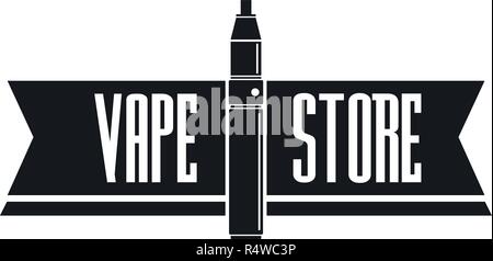 Vape store logo. Simple illustration of vape store vector logo for web design isolated on white background Stock Vector