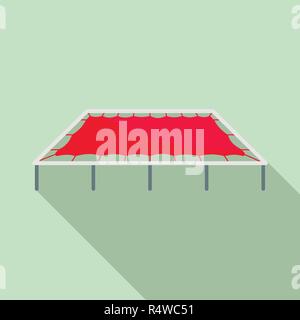 Big trampoline icon. Flat illustration of big trampoline vector icon for web design Stock Vector