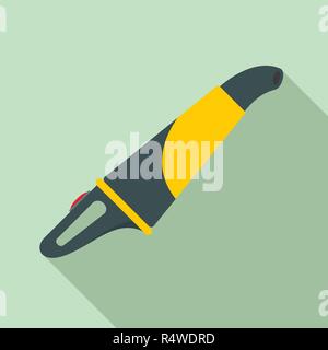 Car vacuum cleaner icon. Flat illustration of car vacuum cleaner vector icon for web design Stock Vector
