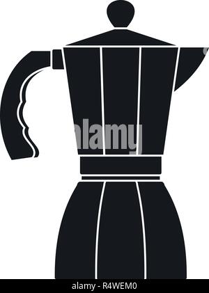 Coffee pot icon. Simple illustration of coffee pot vector icon for web design isolated on white background Stock Vector