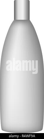 Fresh shower bottle mockup. Realistic illustration of fresh shower bottle vector mockup for web design isolated on white background Stock Vector