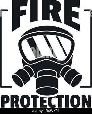 Fire protection logo. Simple illustration of fire protection vector logo for web design isolated on white background Stock Vector