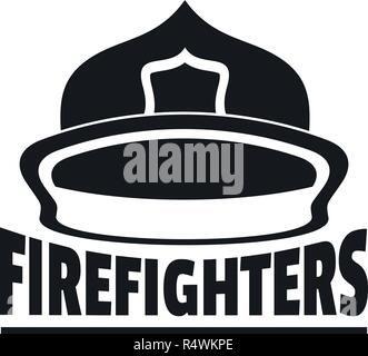Firefighters helmet logo. Simple illustration of firefighters helmet vector logo for web design isolated on white background Stock Vector