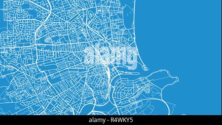 Urban vector city map of Aberdeen, Scotland Stock Vector