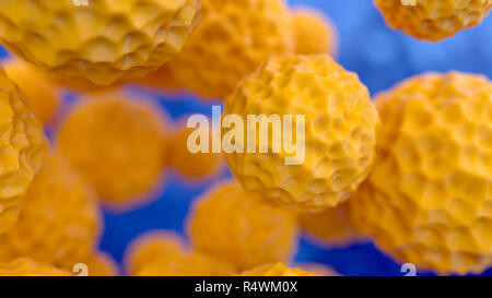 Abstract science background. Virus or abstract organism. 3d render illustration Stock Photo