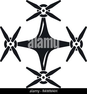 Copter drone icon. Simple illustration of copter drone vector icon for web design isolated on white background Stock Vector