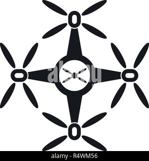 Quadrocopter icon. Simple illustration of quadrocopter vector icon for web design isolated on white background Stock Vector