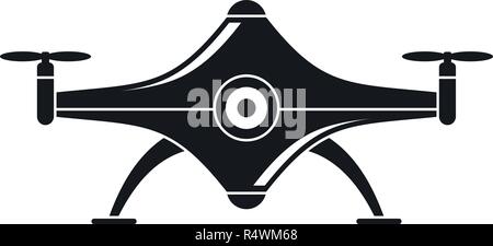 Futuristic drone icon. Simple illustration of futuristic drone vector icon for web design isolated on white background Stock Vector
